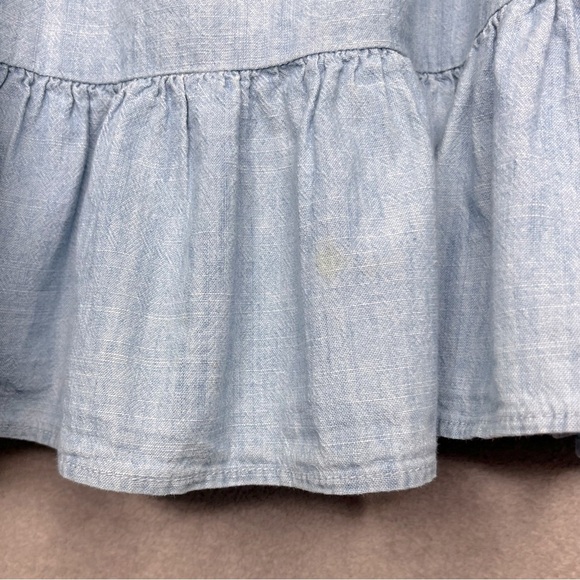 Madewell Ruffle Strap Chambray Tank Top-Women’s 8-Light Blue-Feminine-Summer - Picture 6 of 8